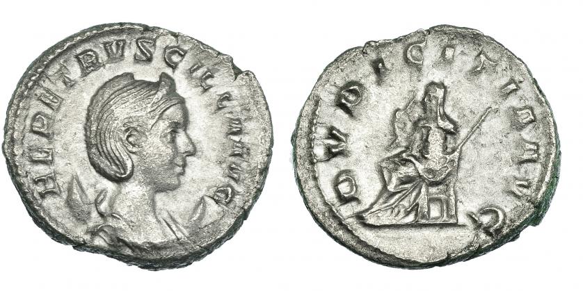 307   -  HERENNIA ETRUSCILLA. Antoniniano. Roma. R/ Pudicitia sentada. RIC-59b. MBC+.