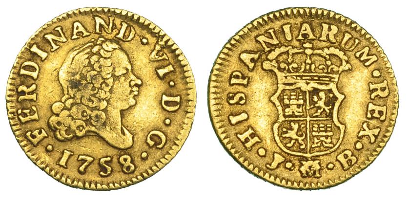 421   -  1/2 escudo. 1758. Madrid. JB. VI-417. MBC-/MBC.