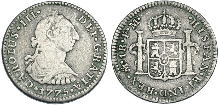 428   -  Real. 1775. México FM. VI-364. Múltiples rayitas. BC+.