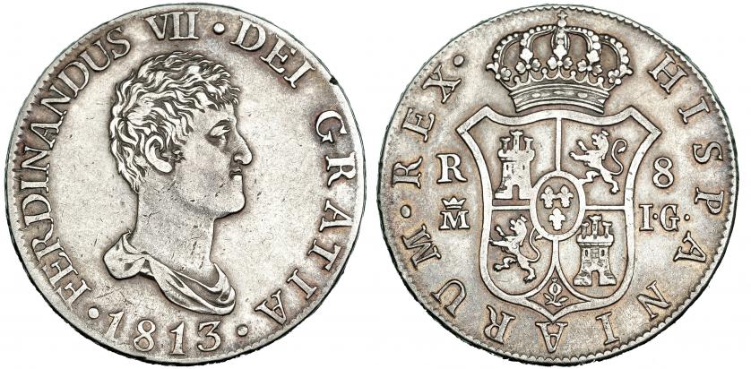 470   -  8 reales. 1813. Madrid. IG. VI-1062. MBC. Muy escasa.