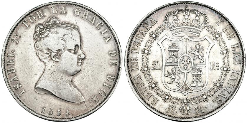 495   -  20 reales. 1834. Madrid. NC. VI-494. Pequeñas marcas. MBC. Rara.