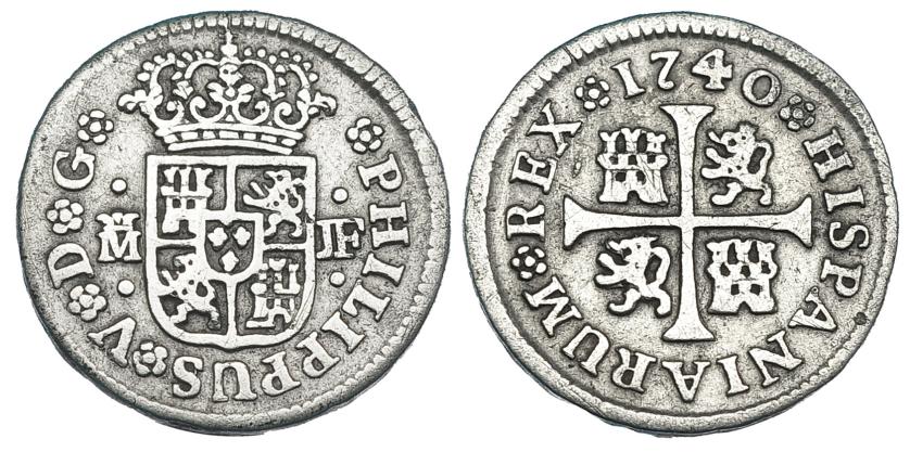 303   -  1/2 real. 1740. Madrid. JF. VI-170. MBC-.