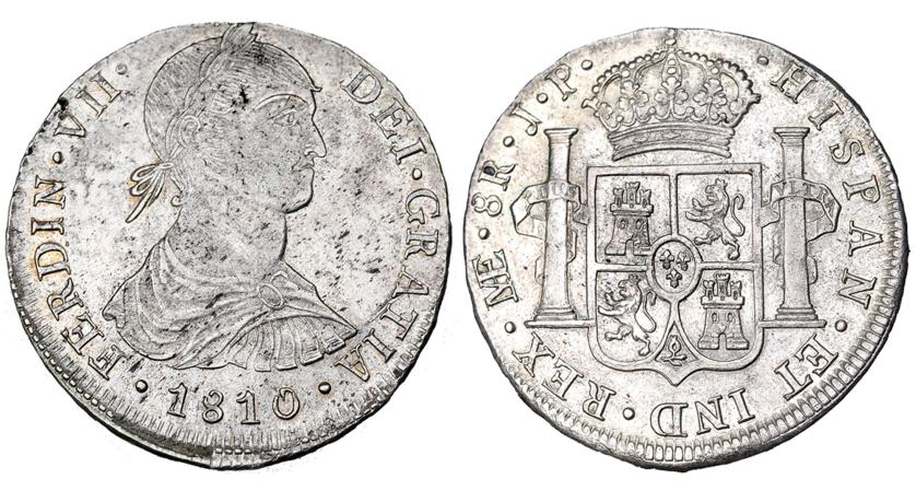 331   -  8 reales. 1810. Lima. JP. VI-1043. Poro en anv. R.B.O. EBC-.