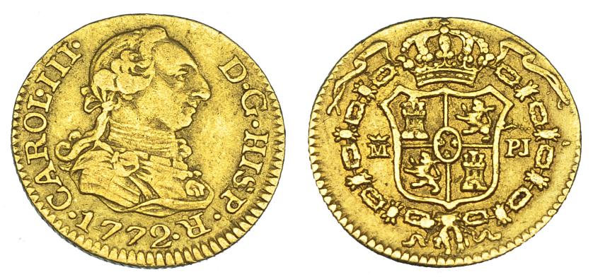 2556   -  CARLOS III. 1/2 escudo. 1772. Madrid. PJ. VI-1053. MBC/MBC+.