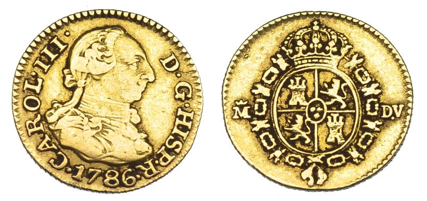 2559   -  CARLOS III. 1/2 escudo. 1786. Madrid. DV. VI-1065. MBC-/MBC.