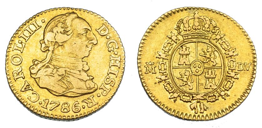 1090   -  CARLOS III. 1/2 escudo. 1786. Madrid. DV. VI-1605. MBC/MBC+.