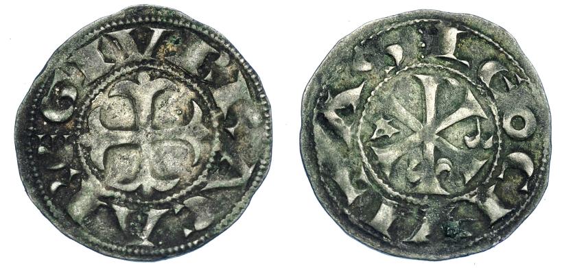 678   -  REINOS DE CASTILLA Y LEÓN. URRACA. Dinero. León. A/ URRACA REGI. R/ LEO CIVITAS. Tres puntos al inicio de la ley., que comienza a las 12h. VE 1,11 g. 18,4 mm. III-13. BMM-17. MM-4I:2. MBC-. Rara.