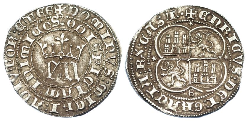 734   -  REINOS DE CASTILLA Y LEÓN. ENRIQUE III. Real. Sevilla. E y N pequeñas. AR 3,51 g. 28,9 mm. III-585. BMM-759. EBC.