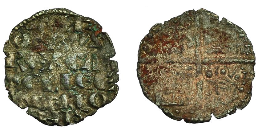 418   -  REINOS DE CASTILLA Y LEÓN. ALFONSO X. Dinero. Marca cruz. VE 0,76 g. 17,9 mm. III-235. BMM-362. MBC-.