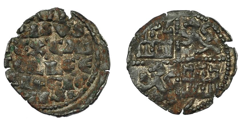 422   -  REINOS DE CASTILLA Y LEÓN. ALFONSO X. Dinero de seis líneas. Marca espada. VE 0,77 g. 17,6 mm. III-244. BMM-367. MBC. Escasa.