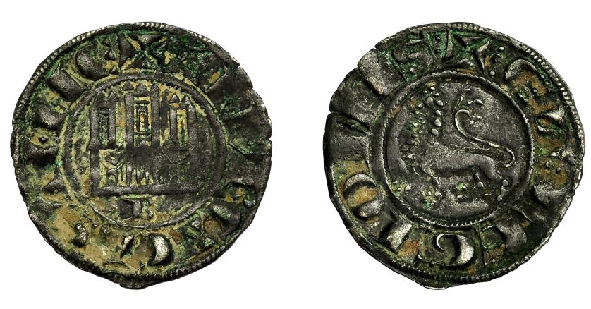 425   -  REINOS DE CASTILLA Y LEÓN. ALFONSO X. Pepión-dinero. Burgos. VE 1,07 g. 18,9 mm. III-248. BMM-346. MBC-/MBC.