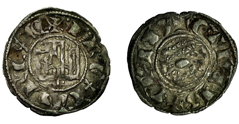 445   -  REINOS DE CASTILLA Y LEÓN. FERNANDO IV. Pepión-dinero. Burgos. VE 0,74 g. 19,2 mm. III-319. BMM-450. MBC+.