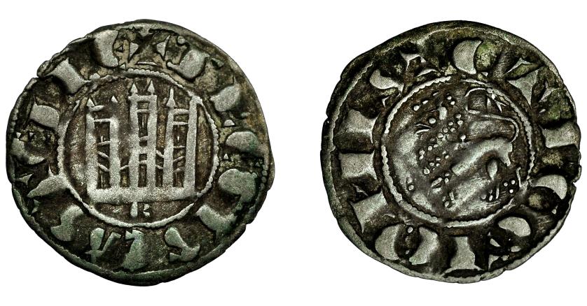 446   -  REINOS DE CASTILLA Y LEÓN. FERNANDO IV. Pepión-dinero. Burgos. Ley. anv. F REGIS. VE 0,66 g. 18,6 mm. III-319.1. BMM-450.1. MBC.