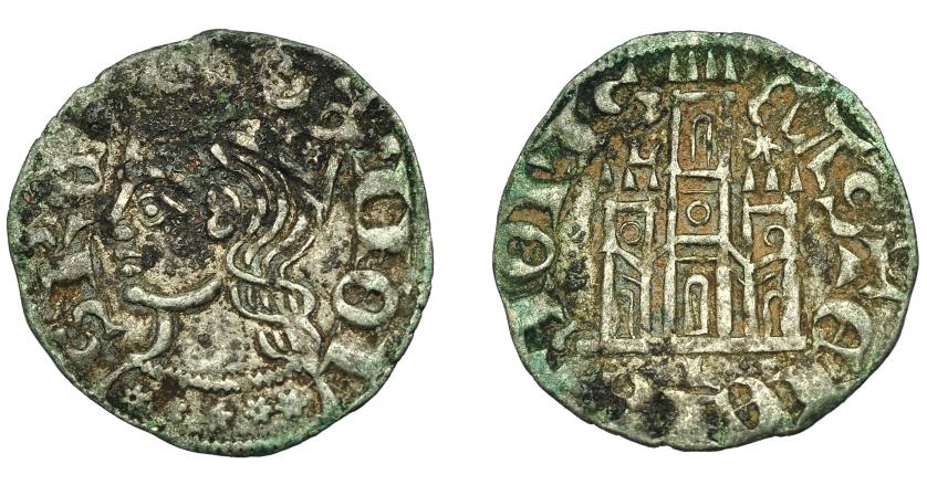 453   -  REINOS DE CASTILLA Y LEÓN. ALFONSO XI. Cornado. Cuenca. L-*/L. VE 0,82 g. 17,8 mm. III-338.1. BMM-475.1. Oxidaciones. MBC+.