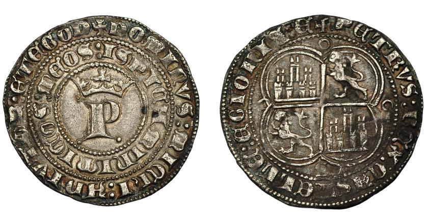 466   -  REINOS DE CASTILLA Y LEÓN. PEDRO I. Real. Sevilla. AR 3,22 g. 26,4 mm. III-380. BMM-528. MBC+.