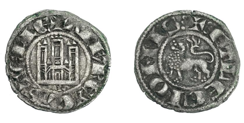 597   -  REINOS DE CASTILLA Y LEÓN. ALFONSO X. Pepión-dinero. León. VE 1 g. 18,5 mm. III-252. BMM-344. MBC.