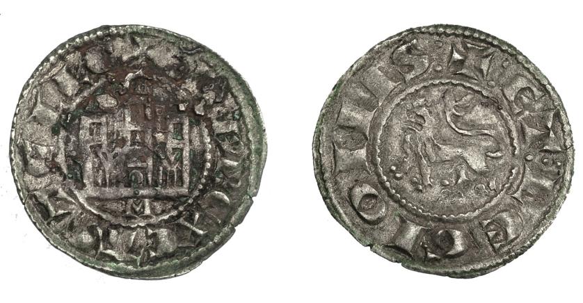 598   -  REINOS DE CASTILLA Y LEÓN. ALFONSO X. Pepión-dinero. Murcia. Marca M. VE 0,95 g. 19,6 mm. III-253. BMM-347. Oxidaciones. MBC+. Escasa.