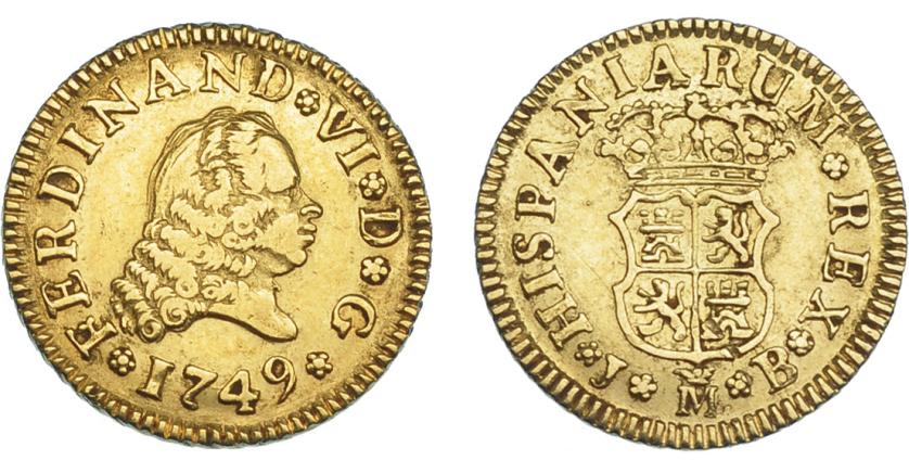 726   -  FERNANDO VI. 1/2 escudo. 1749. Madrid. JB. VI-406. MBC+.