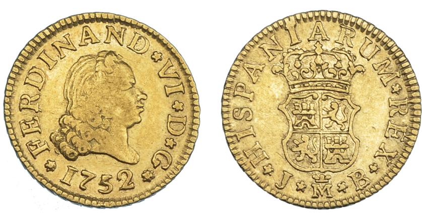 729   -  FERNANDO VI. 1/2 escudo. 1752. Madrid. JB. VI-410. MBC-/MBC+.