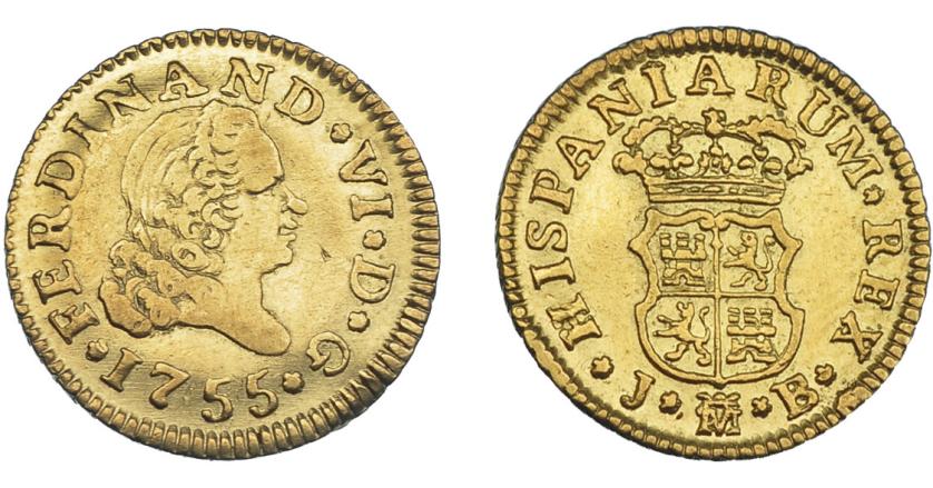 731   -  FERNANDO VI. 1/2 escudo. 1755. Madrid. JB. VI-413. MBC/MBC+.