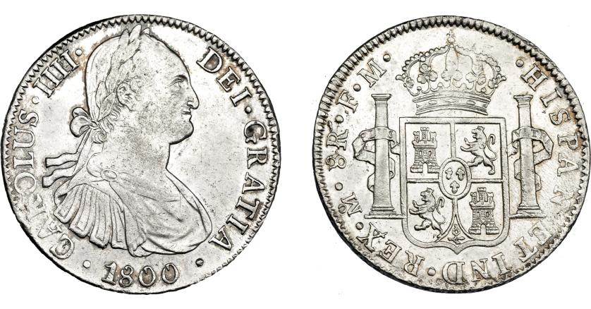 820   -  CARLOS IV. 8 reales. 1800. México. FM. VI-796. MBC+.