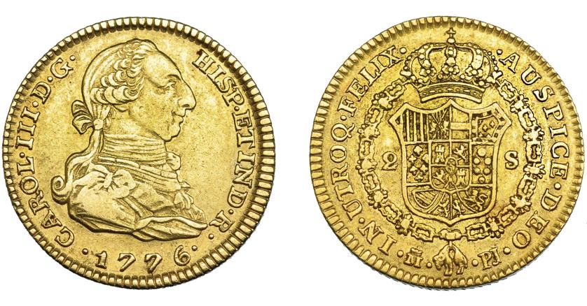 590   -  CARLOS III. 2 escudos. 1776. Madrid. PJ. VI-1288. MBC/MBC+.