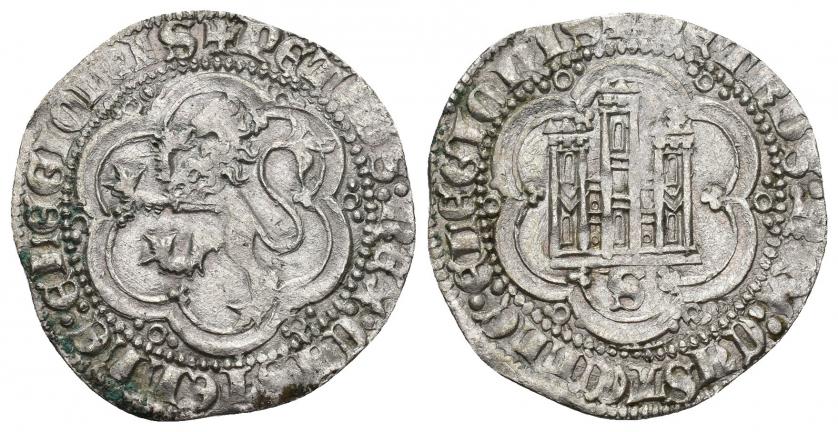 588   -  REINOS DE CASTILLA Y LEÓN. PEDRO I. Real. Sevilla. AR 2,5 g. 24,4 mm. III-375. BM-522. EBC-/MBC+.