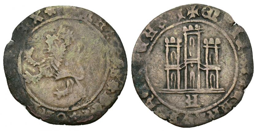 601   -  REINOS DE CASTILLA Y LEÓN. ENRIQUE IV. Maravedí. Ávila. VE 1,49 g. 23,9 mm. A invertida. III-790.6. BMM-955.19. MBC-/BC+.