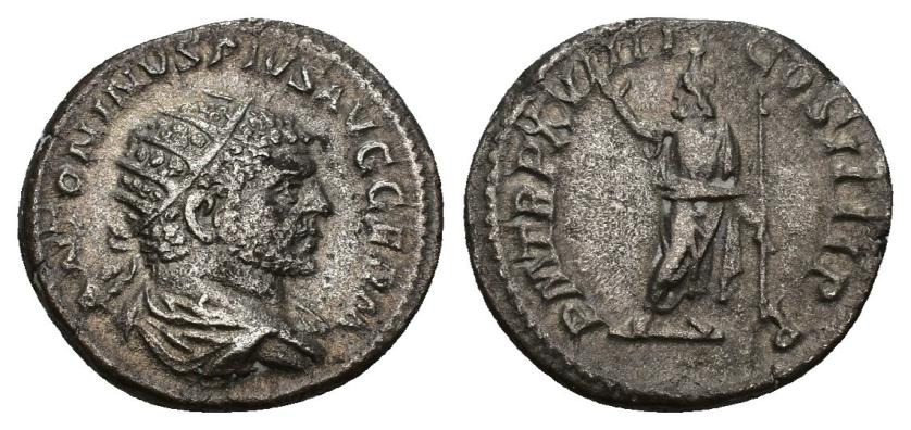 369   -  IMPERIO ROMANO. CARACALLA. Antoniniano (216). A/ Busto radiado, drapeado y acorazado a der.; ANTONINVS PIVS AVG GERM. R/ Serapis mirando a izq.; P M TR P XVIII COS IIII P P. VE 4,86 g. 22 mm.  RIC-280E. Porosidades. MBC.