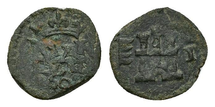 490   -  FELIPE III. Maravedí. 1602. Valladolid. AE 0,58 g. 13,7 mm. AC-124. MBC-.  Escasa.