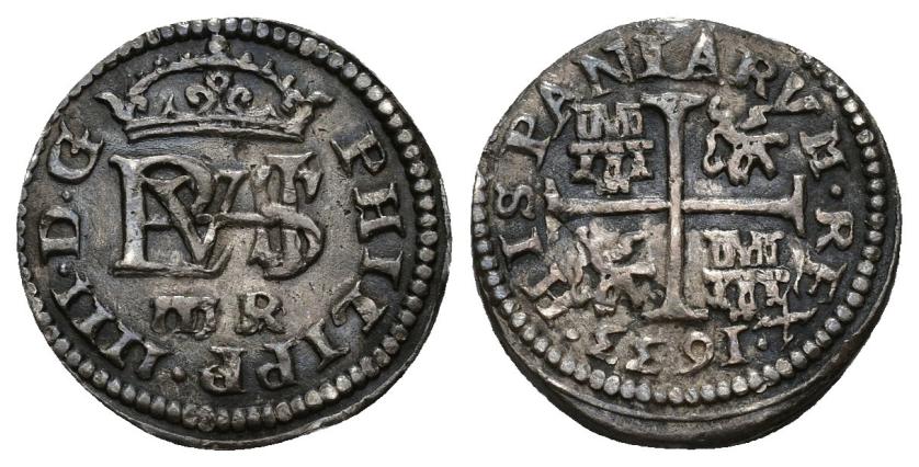 241   -  FELIPE IV. 1/2 real. 1633. Segovia. R. AR 1,49 g. 16,1 mm. AC-624. MBC+/MBC.