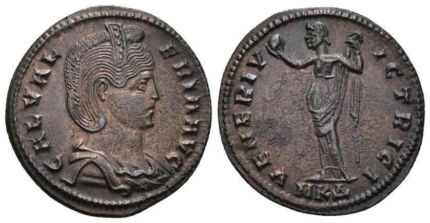 178   -  IMPERIO ROMANO. GALERIA VALERIA. Follis. Cizycus (308). A/ Busto diademado y drapeado a der.; GAL VALERIA AVG. R/ Venus a izq.; VENERI VICTRICI. -/-//MKD. AE 5,78 g. 26,3 mm. RIC-38. Porosidades. R.B.O. EBC.