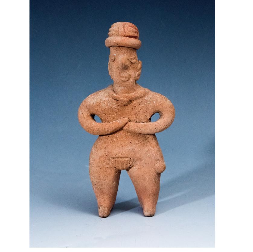 2093   -  ARQUEOLOGÍA. PREHISPÁNICO. Cultura Colima. Figura antropomorfa (200 a.C-500 d.C.). Cerámica. Altura 14,7 cm.