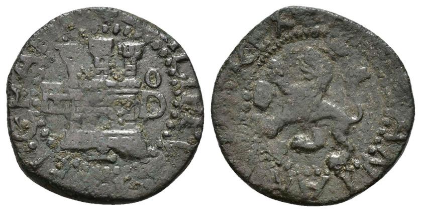 3227   -  FELIPE II. 2 maravedís. Segovia. Cu 4,69 g. 21,4 mm. AC-61. BC+.