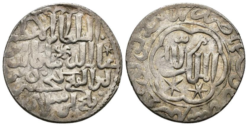 1092   -  SELYUQUÍES DE RUM. KAYJUSRAW III B. QILIJ ARSLAN GHIYAS AD-DIN (664-682/1266-1284). Dírham. Medina Konya. 670 H. AR 2,96 g. 22 mm. Broome-554v(i). MBC+. Escasa .