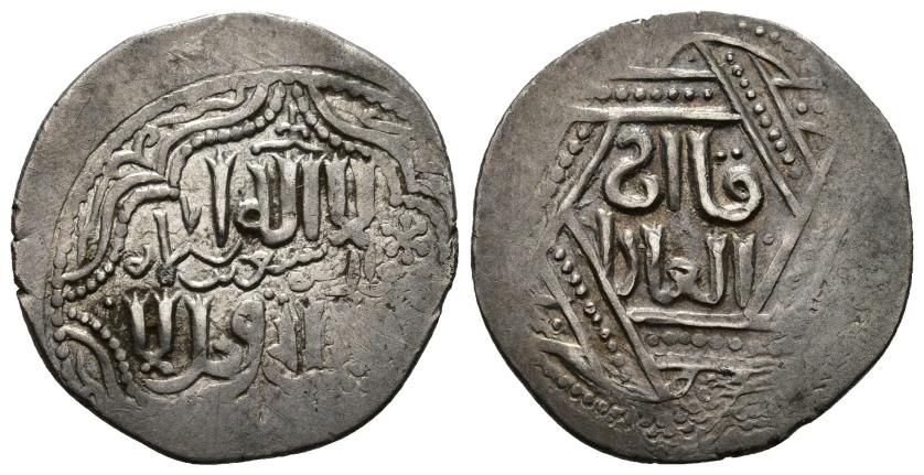 1118   -  ILJANÍES. ABAQA  (665-680/1266-1281). Dírham. (Tiflis / تفليس). 670 H. AR 2,71 g. 20 mm. Diler-A-98-670. Vanos. MBC+.