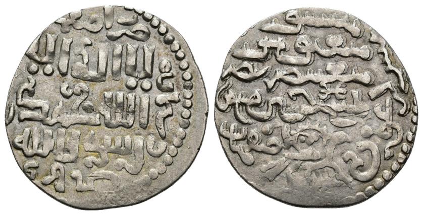 1121   -  ILJANÍES. ARGUN  (683-690/1284-1291). Dírham. (Hamadan / هـمـدن). 689 H. AR 2,31 g. 25 mm. Diler-Ar-172. MBC+. Escaso.