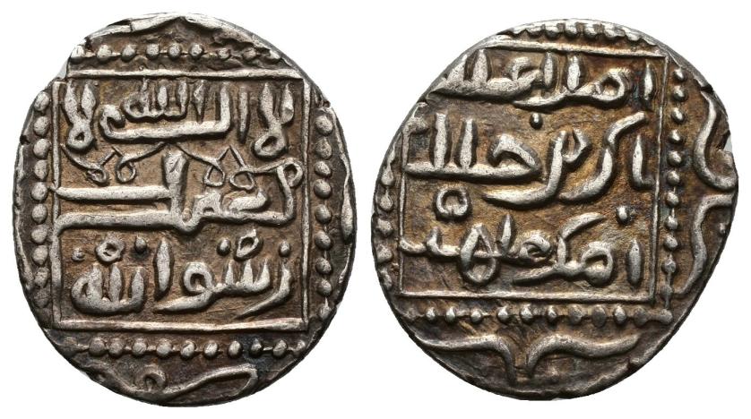 1168   -  BEYLIQS DE ANATOLIA. AYDIN. CELALEDDIN BAYECIT (762-787/1361-1385). Akçe . Kastamonu / قسطمونيـة. Sin fecha. AR 1,75 g. 15 mm. A-1282.1. MBC+. Escasa.