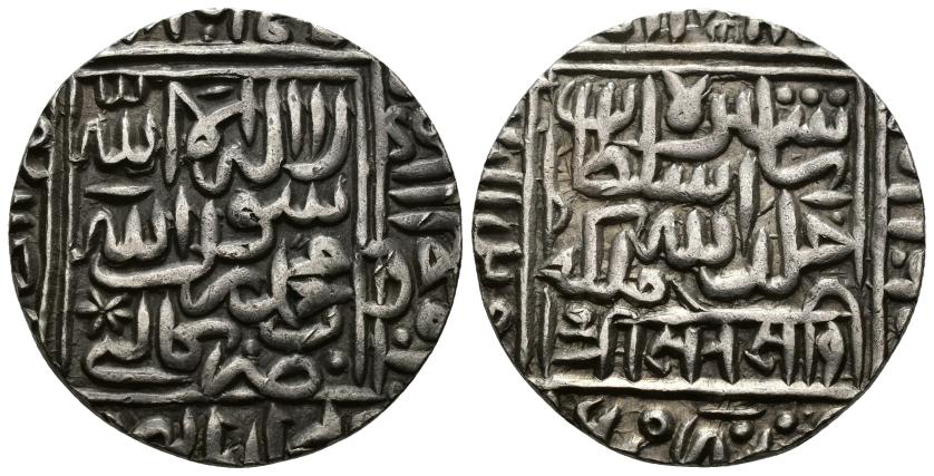 1197   -  SULTANATO DE DELHI. SURÍES. SER SAH SURÍ (945-952/1538-1545). Rupia. Kalpi / كـلبي. Sin fecha. AR 11,48 g. 27 mm. Goron/Goenka-D784. MBC+.