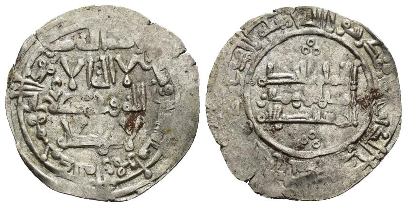 253   -  CALIFATO. AL-HAKAM II (961-976).  Dírham. Medina al-Zahra. 362 H. AR 2,97 g. 24 mm. V-485. MBC/MBC-.