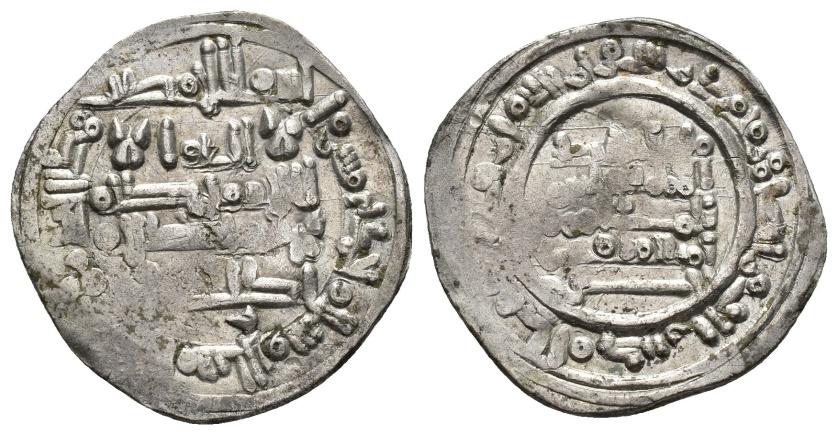 363   -  CALIFATO. AL QASIM AL-MAMUN (1017-1023). Dírham. Ceuta. 411 H. AR 2,91 g. 24 mm. V-746; PV-78b. Leves vanos. MBC+. Escasa.