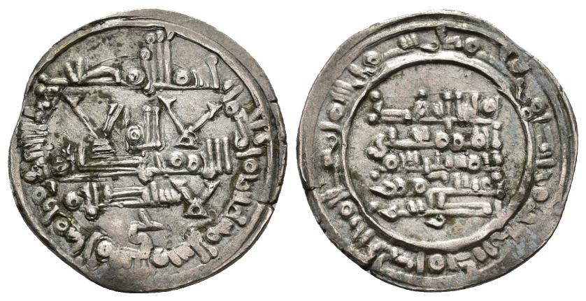 367   -  CALIFATO. YAHYÀ AL-MU'TALI. 2º reinado. (413-427/1021-1035). Dírham.Ceuta. 416 H. AR 3,06 g. 23 mm. V-761; PV-83c. MBC+. Escasa.