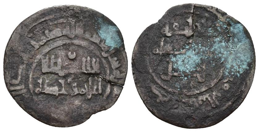 442   -  REINOS DE TAIFAS. TAIFA DE TORTOSA. LABIL (450-453/1058-1061). Dírham. Tortosa / طرطوشة. ? H. AR 2,24 g. 23 mm. V-1294; PV-196. Oxidaciones. MBC-/BC+. Escasa.