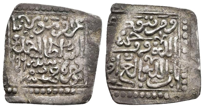 901   -  HAFSÍES. AHMAD III (948-981/1542-1573). Dírham. Túnez. 96 H. AR 1,76 g. 18x18 mm. Ho-569-96. MBC.