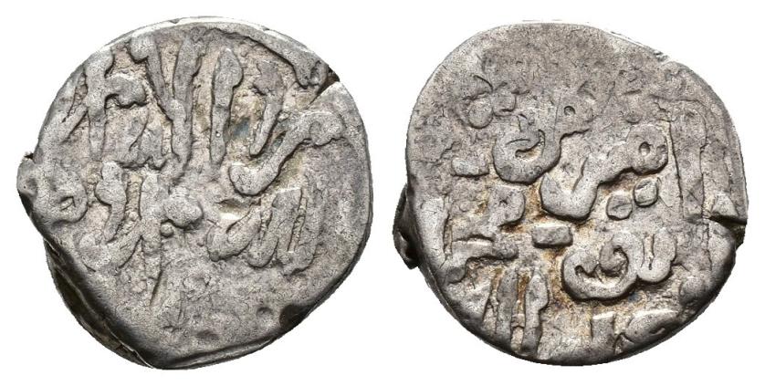 908   -  SAADÍES. ABU MUHAMMAD 'ABD ALLAH EL-GALIB (965-981/1557-1574). Dírham. Sin ceca. Sin fecha. AR 1,29 g. 11 mm. Brethes-1431; Ho-926. MBC-. 