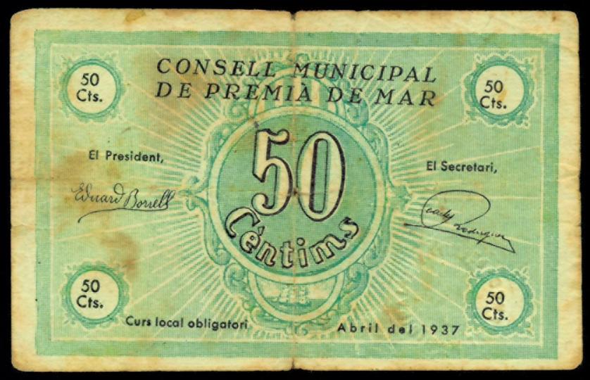 800   -  BILLETES LOCALES GUERRA CIVIL