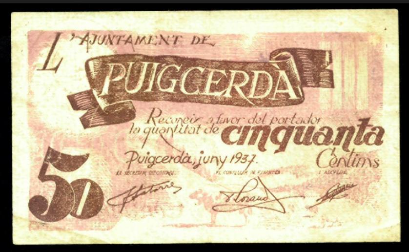 802   -  BILLETES LOCALES GUERRA CIVIL