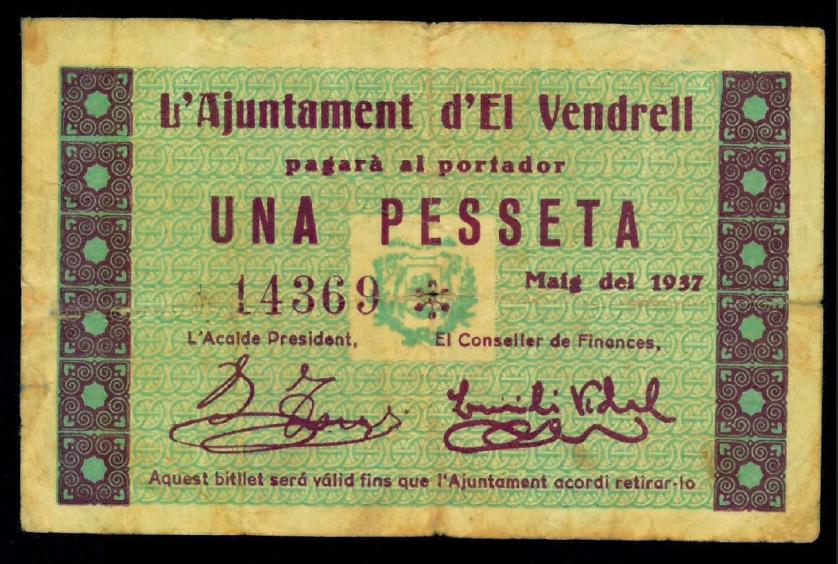 821   -  BILLETES LOCALES GUERRA CIVIL