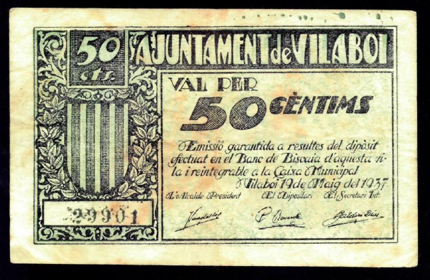 822   -  BILLETES LOCALES GUERRA CIVIL