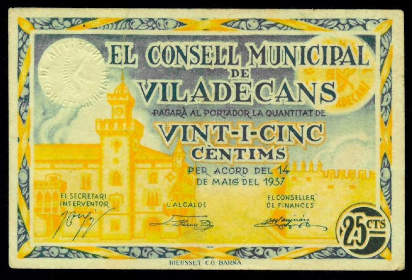 823   -  BILLETES LOCALES GUERRA CIVIL